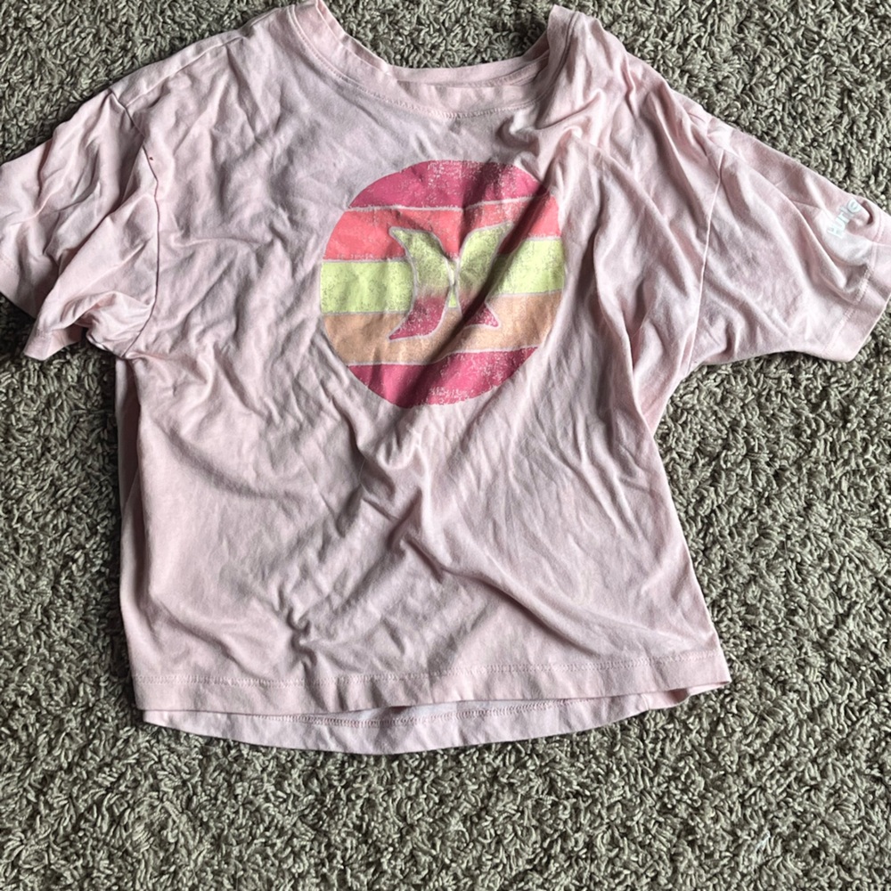 Quiksilver Pink Striped Girls Crop Top Kids